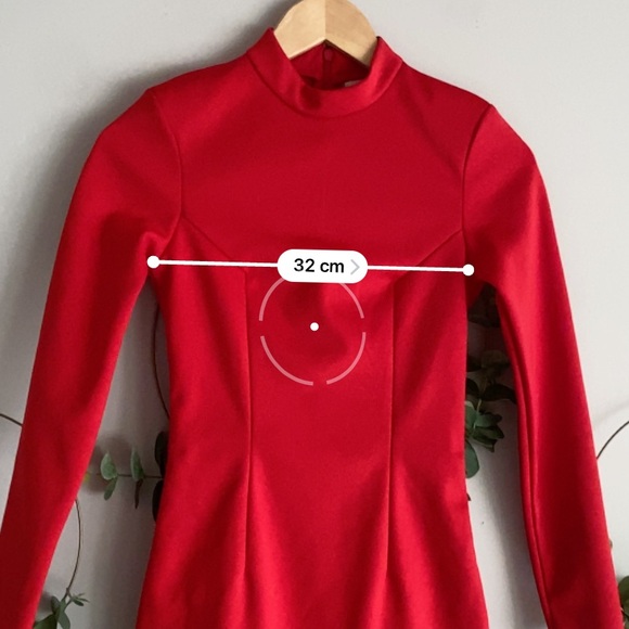 Niki Minaj x  For H&M fitted long sleeve dress red orange size xs form fitting - Picture 7 of 14